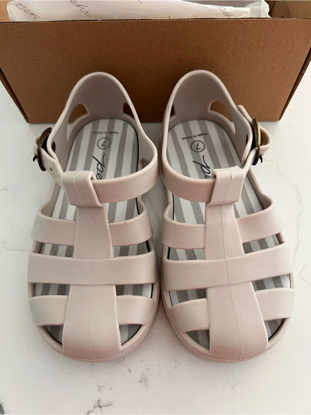 Pehr Fisherman Sandal - Stone Toddler 7